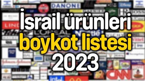 israil ürünleri boykot listesi